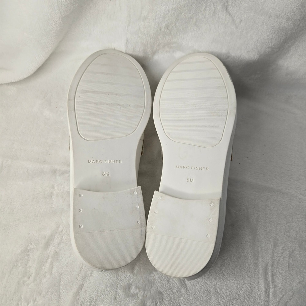 Marc Fisher Babbea White Chain Link Platform Loafers MFBABBEA Womens 8M - Picture 9 of 9